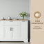 Multi-Functional Kitchen Island Sideboard - Extendable Dining Table, Adjustable Shelves, 3-Tier Pull-Out Rack-1579207244