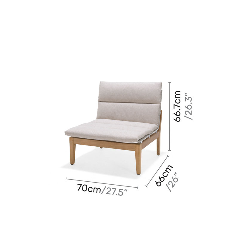 Lujane FSC Certified Teak 8pc Outdoor Patio Seating Set with Cushions