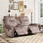 76.77'' Wide Classic Microfiber Upholstered Manual Reclining Loveseat With Center Console And Nailhead Trim (Set Of 2)-113431923