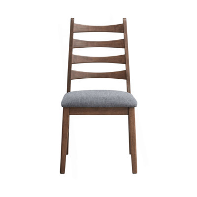 Mayah Linen & Walnut Finish Side Chair (Set Of 2)