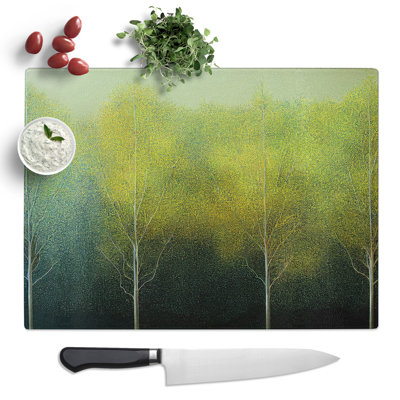 The Forest Trees  Glass Chopping Board