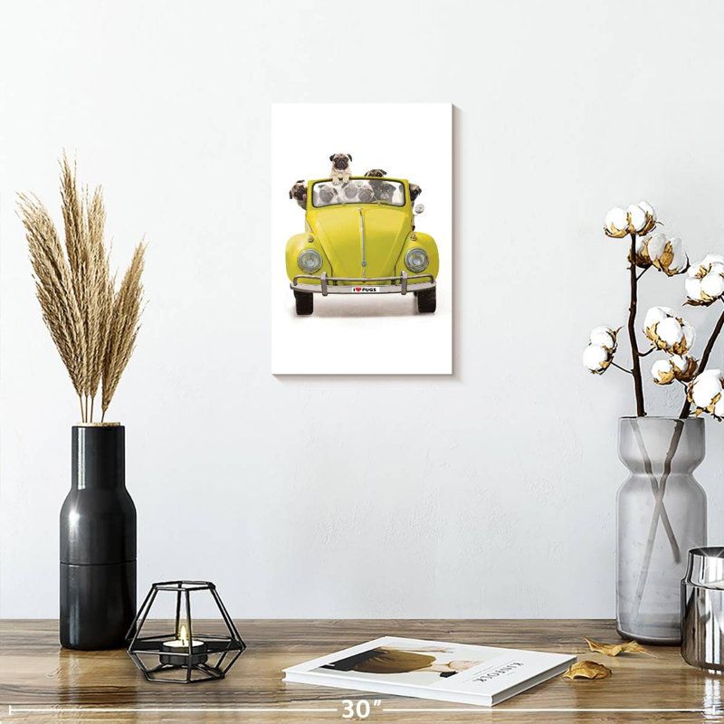 Pug Bug, 12" H x 8" W