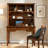 Retro Rectangular Brown Solid Wood Writing Desk-353285269