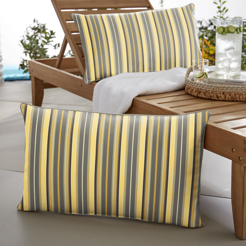  Sunbrella Lumbar Indoor/Outdoor Pillow, 12"H x 24"W