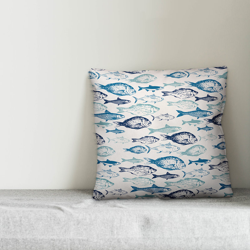 Coussin extérieur Summer Fun School of Fish