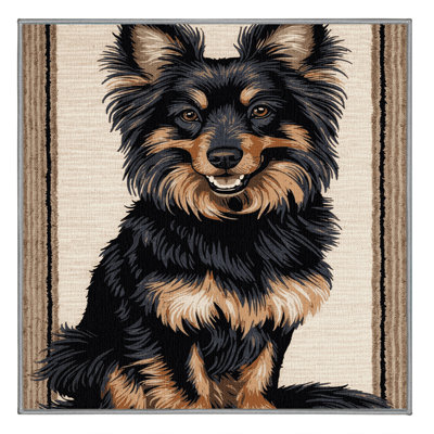 Washable Schipperke Dogs Area Rug