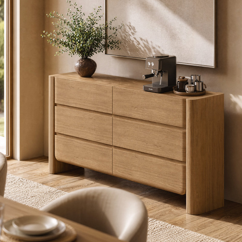 Commode incurvée à 6 tiroirs Adonis