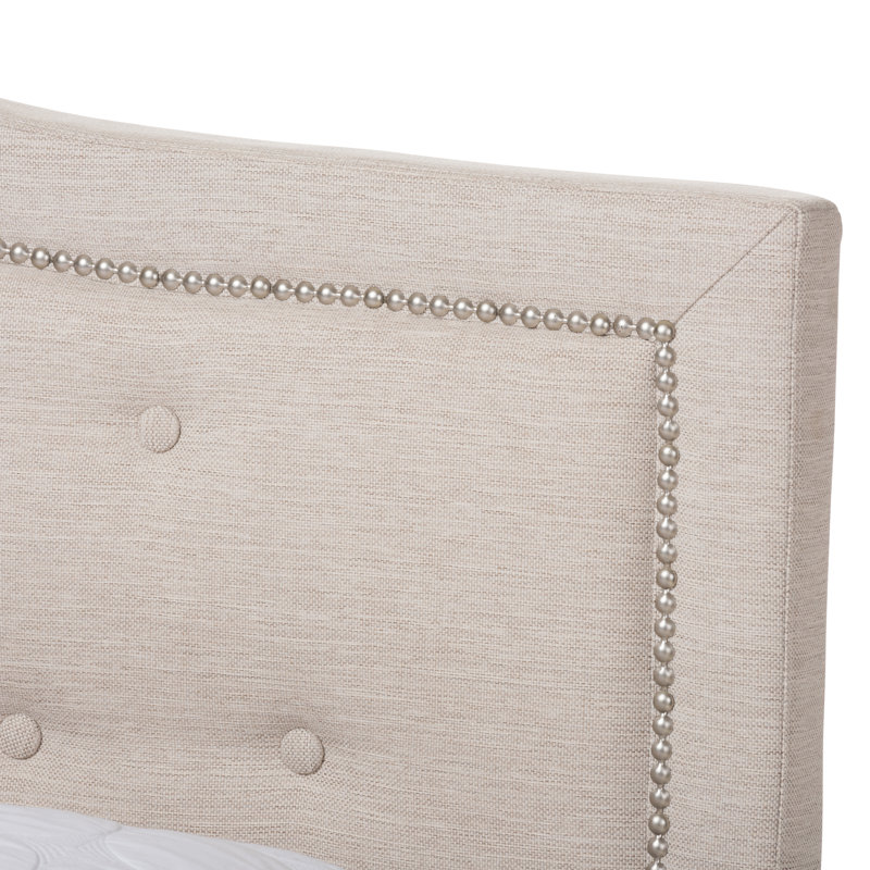 Ermadine Upholstered Standard Bed, King, Light Beige