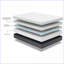 Matelas Matelas en mousse viscoélastique imprégnée de cuivre de très grande taille avec tissu à refroidissement par changement de phase 12 po | Mousse | Très grand