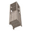 Armoire à linge Jannès, deux tablettes ouvertes, porte simple