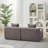 Chenille curved sectional sofa-570155997