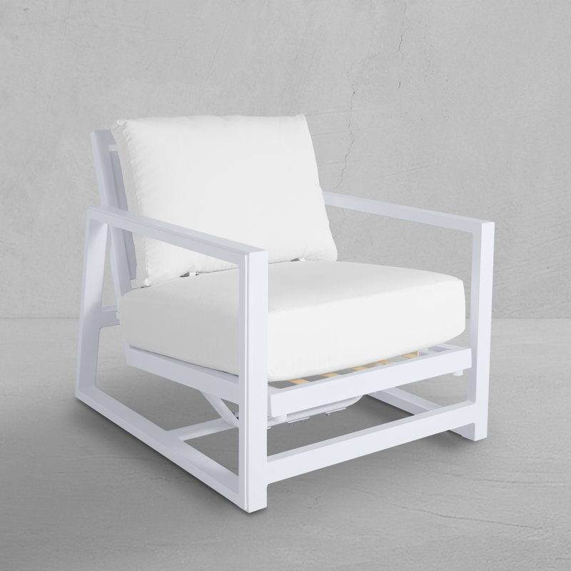 Méridienne Avondale, Welt + bourre standard, Chambray tonnelle, Craie
