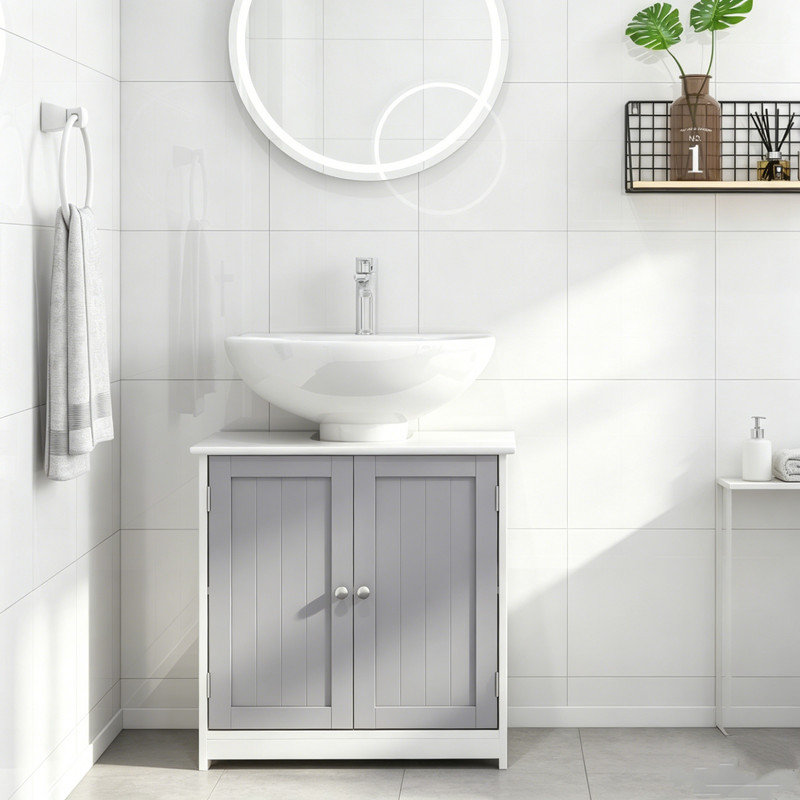 Bathroom Vanity with Basin, White