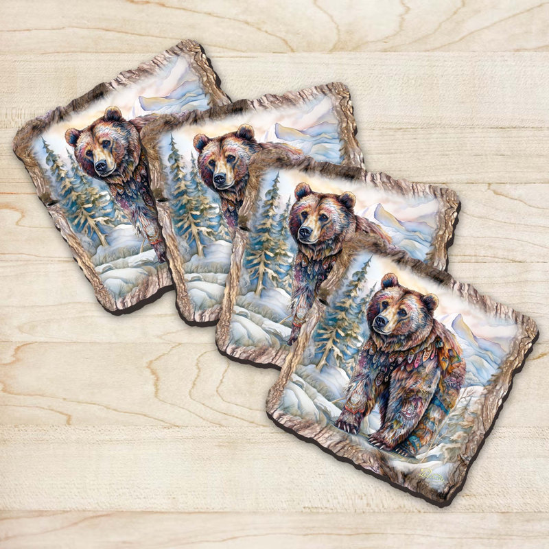 Cruise Ship Wooden Cork Coasters Gift Set
