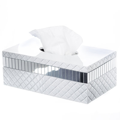 Quilted Mirror Tissue Box Cover
