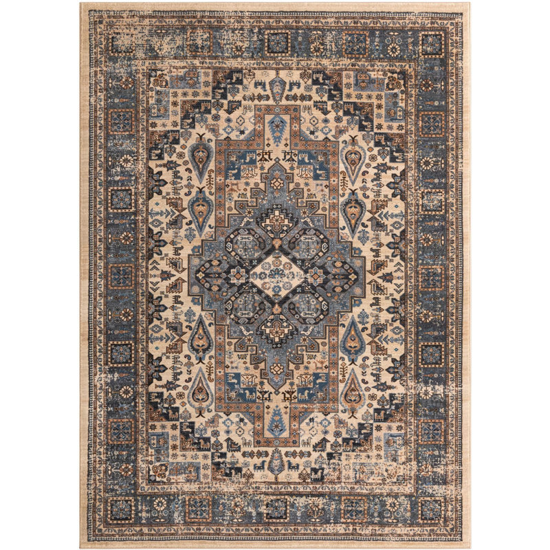 Qasr Tendria Rug, Rectangle 6'7" x 9'