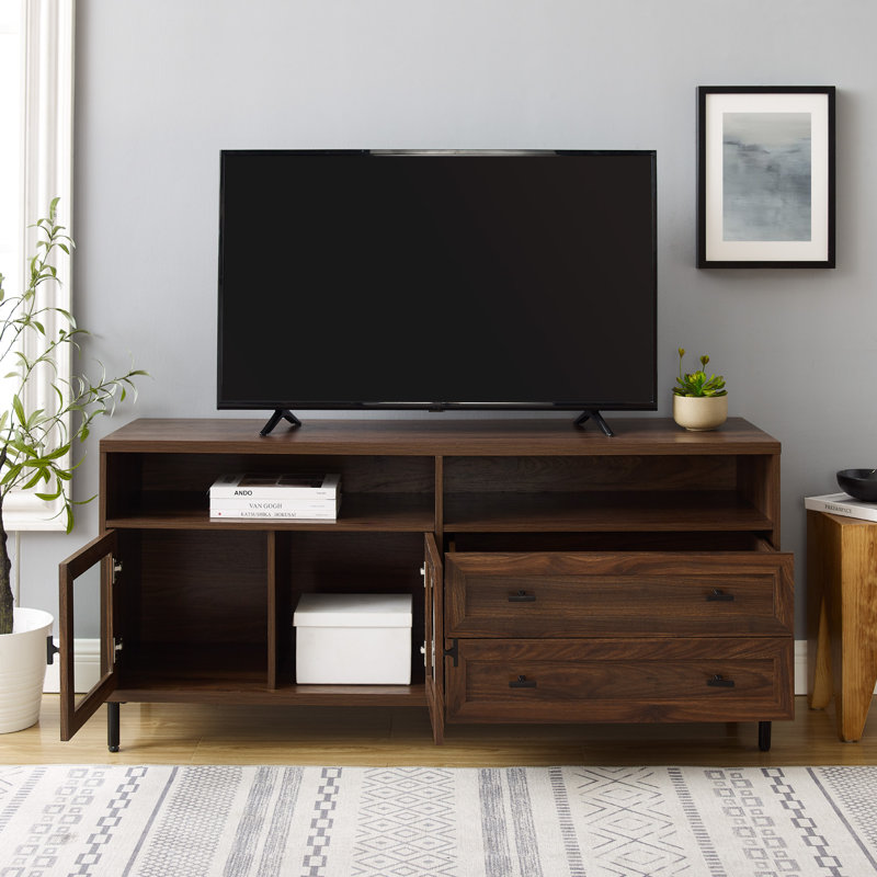 Bastian Media Console, Dark Walnut