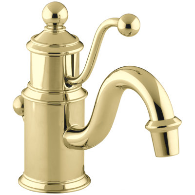 Robinet de salle de bain antique monotrou avec ensemble de drain