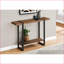 Table basse Industrial-Farmhouse rectangulaire avec finition aspect bois brun