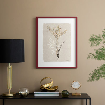 «Dried Foliage I», reproduction encadrée - bois massif