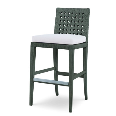 Caribe Upholstered Bar Stool with Solid Wood Frame