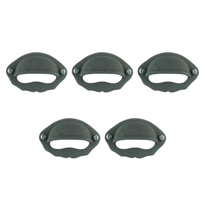 Poignée coquille 2 5/8" center to central en fer cabinet ou tiroir