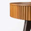 Table basse ronde 39,37 po avec espace de rangement, convenant au salon et au bureau, naturel-2068340669