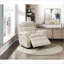 Fauteuils inclinables | Fauteuil pivotant beige en microfibre | Structure en contreplaqué, siège renforcé de métal, capacité de 300 lb