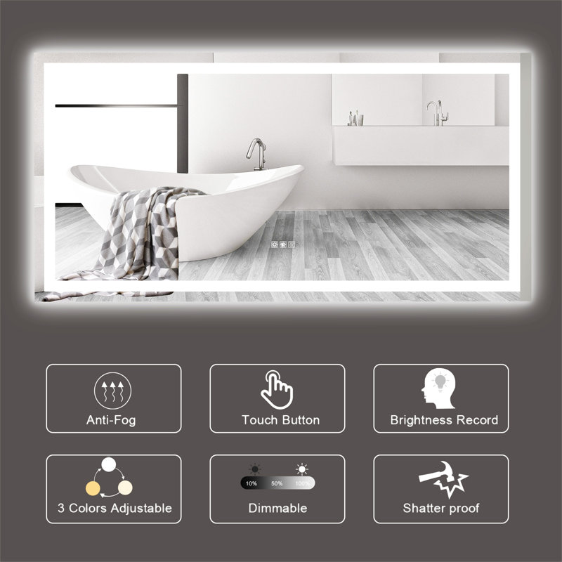 72"×36" LED Mirror Light Bathroom
