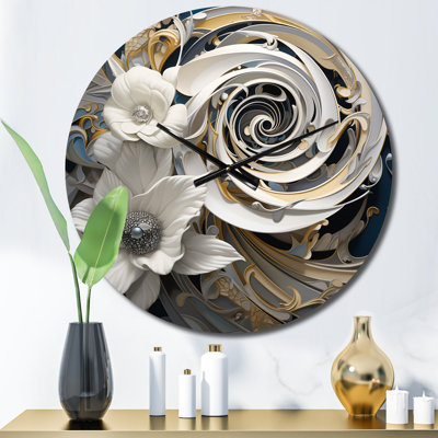 Horloge murale blanche