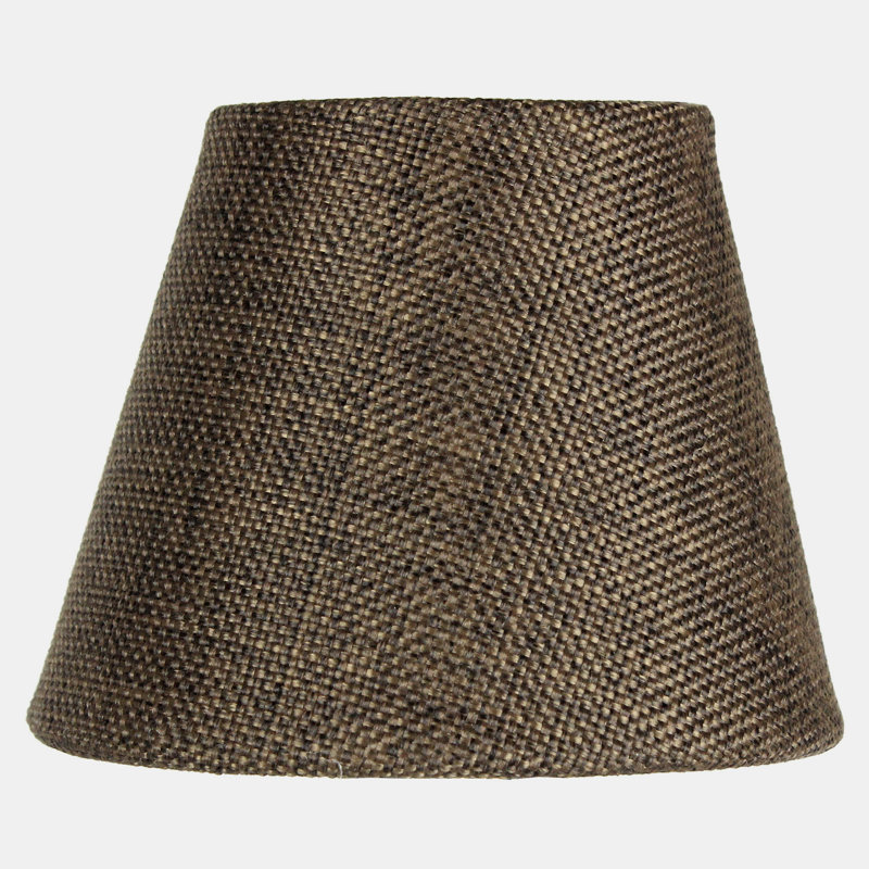 abat-jour en tissu de toile de jute empire à candélabre H 4 po x l 5 po, Chocolat