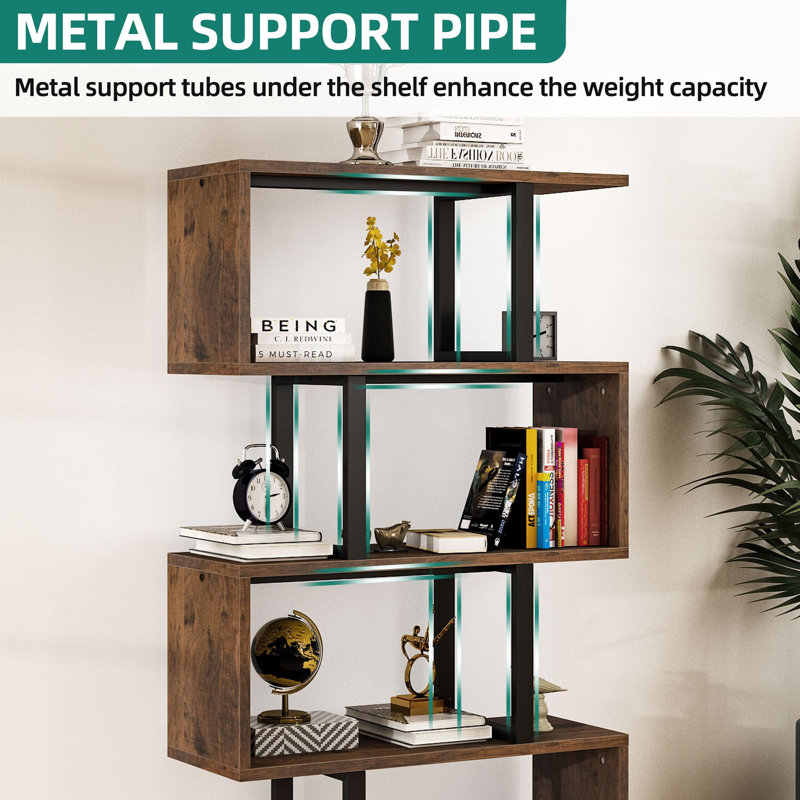 144.7cm H x 80cm W Geometric Bookcase