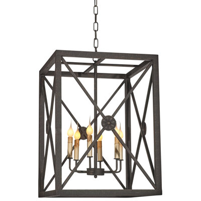 Medallion 6 - Light Geometric Square Chandelier