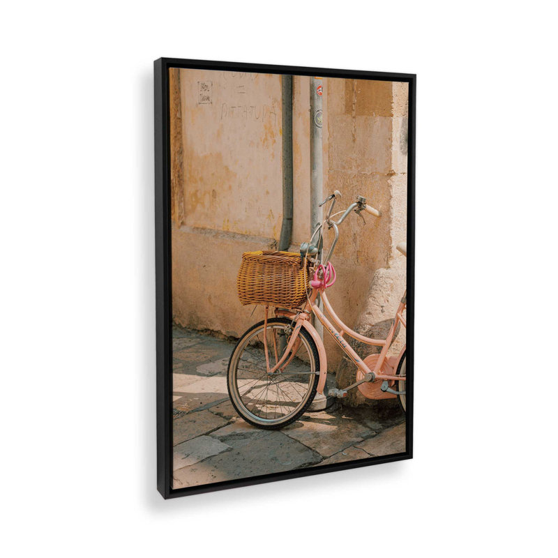 «Pastel Pedals», reproduction sur toile, Cadre flottant noir satiné, H 18,75 po x l 12,75 po x P 1,75 po