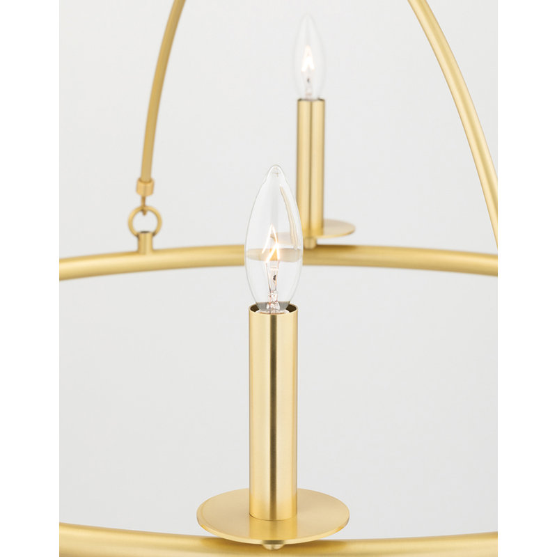 Howell 20 - Light Chandelier, Aged Brass