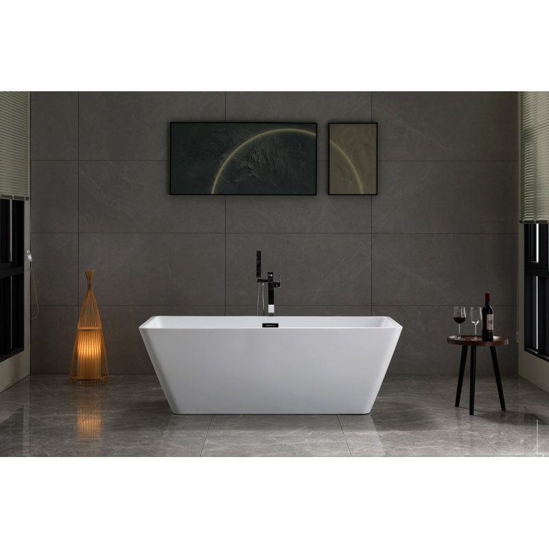 Toulouse 66.9'' x 31.1'' Soaking Acrylic Bathtub