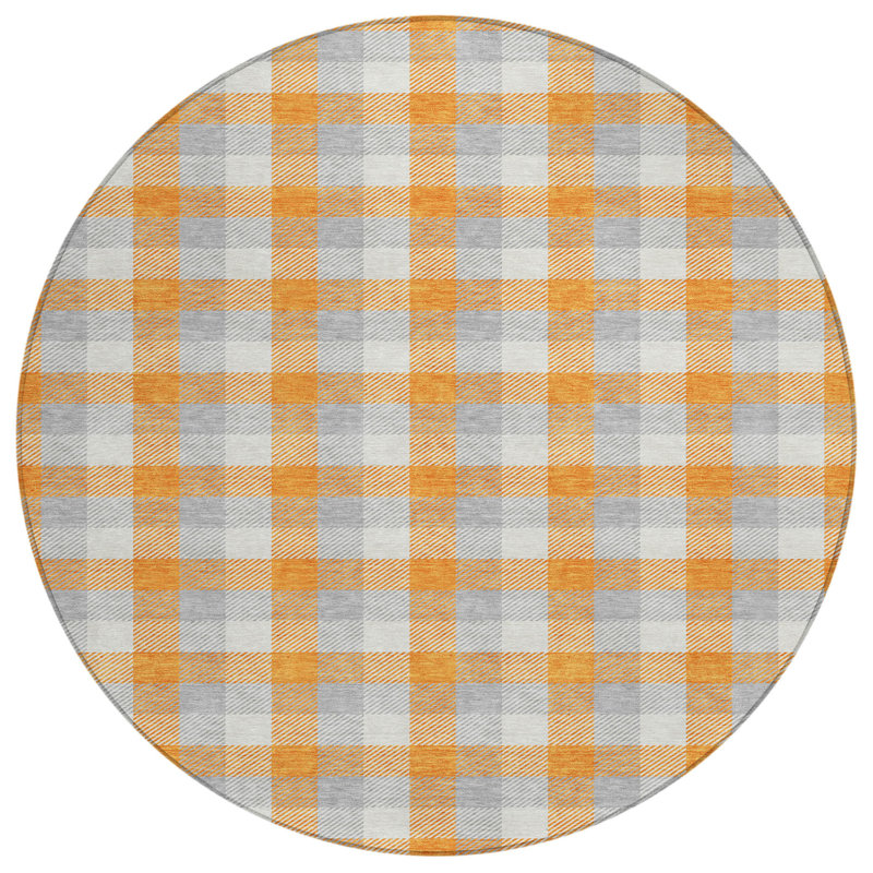Tapis rond beige 8 po