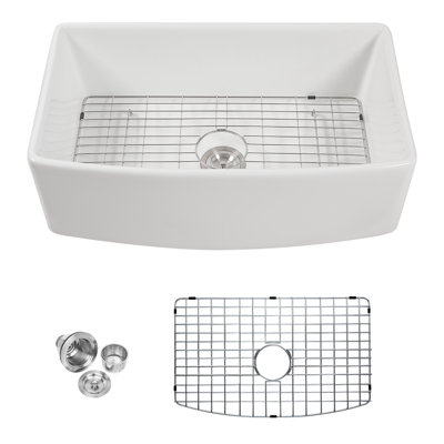 30'' L Single Bowl Ceramic Kitchen Sink