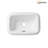 KARAMAG Rectangular 18 Inch Small Drop-in Bathroom Sink Semi-Recessed Easy Installation with Overflow White