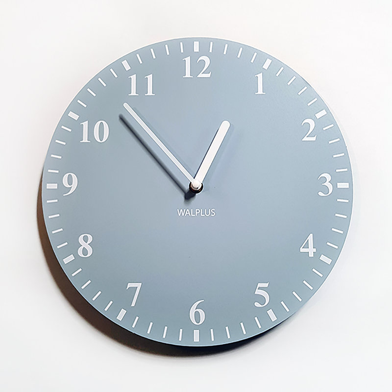 Duck Egg Solid Color Classic Silent Wall Clock - 30 cm / 11.8 in, Blue