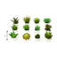 Ensemble de 12 mini cactus artificiels en pot 12 pièces