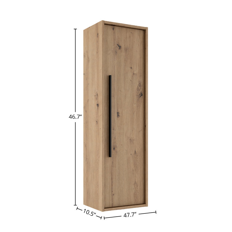 Armoire haute pour salle de bain Collection AQUA par DAX, Naturel