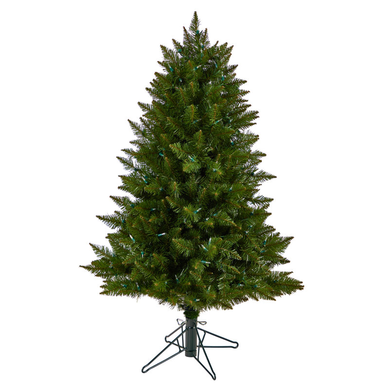 Lighted Artificial Spruce Christmas Tree, 4' H
