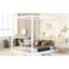 Grand lit à baldaquin avec pieds de soutien en bois de pin blanc et auvent personnalisable, lit plateforme à assemblage rapide, taille, espace sous le lit frais, design attrayant, base stable-1688675812