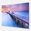 Wooden Bridge Seascape - Reproduction de photo sur toile tendue-33251979-16484514