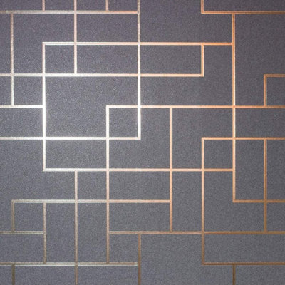 Platinum Square Geo 10.05m x 53cm Wallpaper Roll