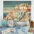 Multicolor Santorini Greece III - Santorini On Wood Print-753794036