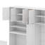 Lit escamotable simple, armoire murale avec garde-robe et tablettes de rangement, tablettes à DEL à 5 niveaux, armoires suspendues-132798051
