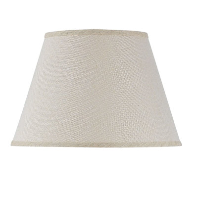 Drum Hardback Burlap Lamp Shade, Spider Fitting, Beige, 14.5L x 14.5W x 10H Inches