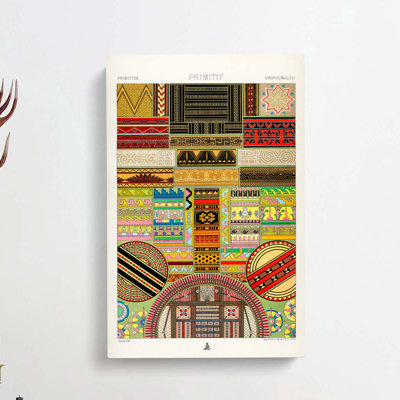 Primitive Patterns - Wrapped Canvas Print